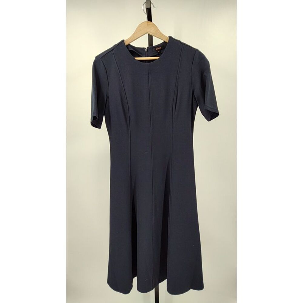 Quince Dark Navy Midi A-Line Dress
